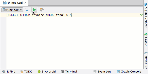 SQL Sample Application WHERE